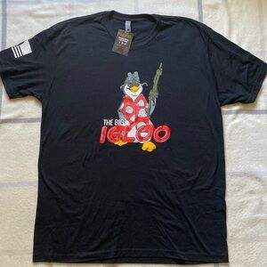 Black Tactical Penguin Graphic T-Shirt Men’s XL